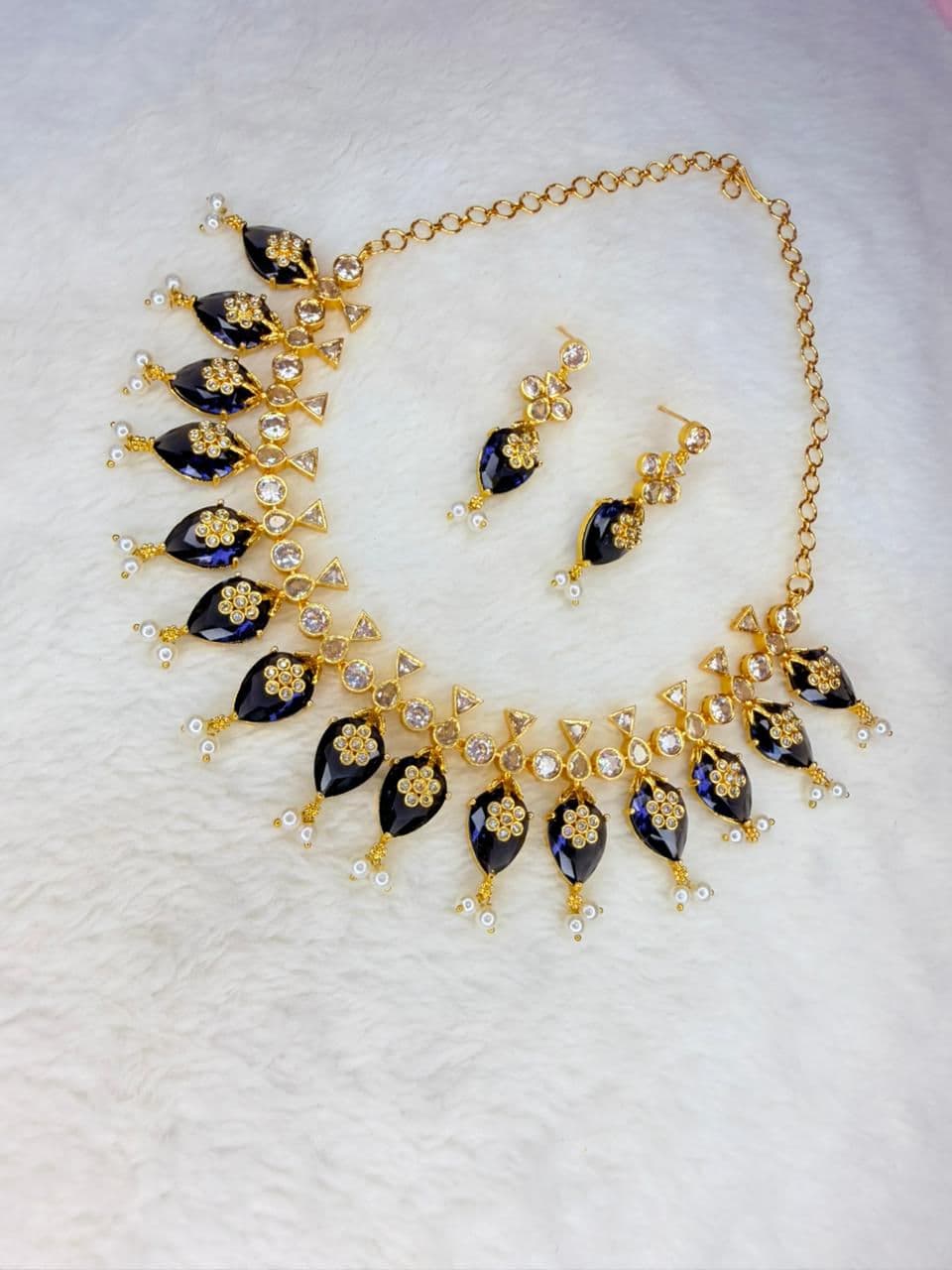 American beats cz violet stone marriage set  imitation gold jewellery