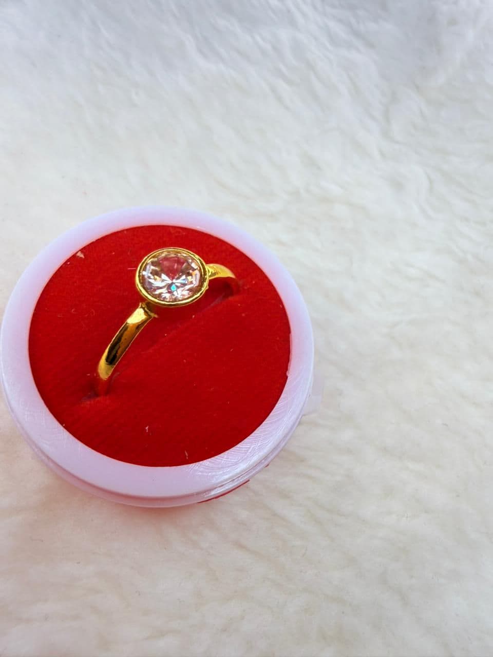 American CZ White Stone Marriage Ring Set imitation gold jewellery