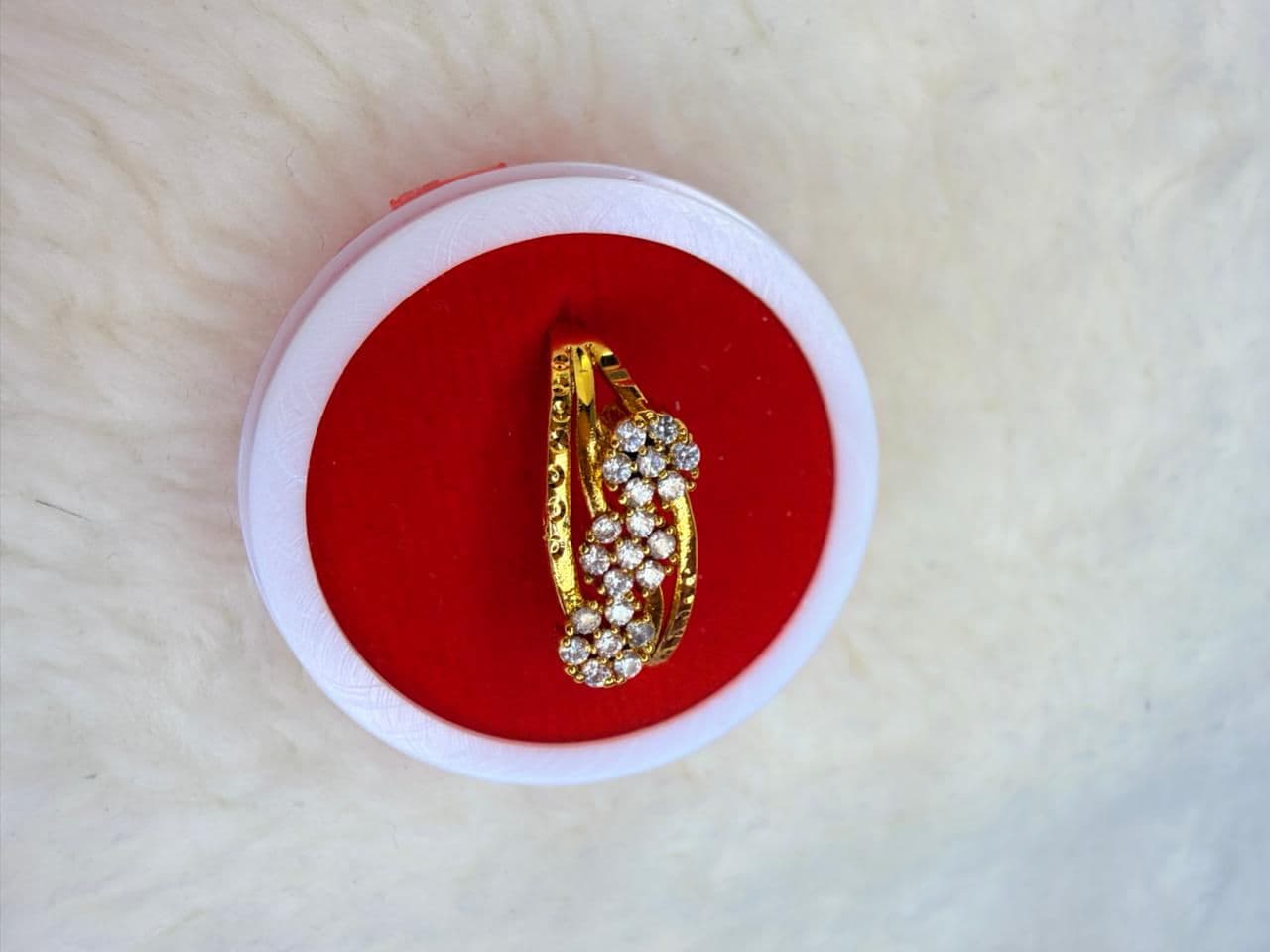 American CZ White Stone Marriage Ring Set2 imitation gold jewellery