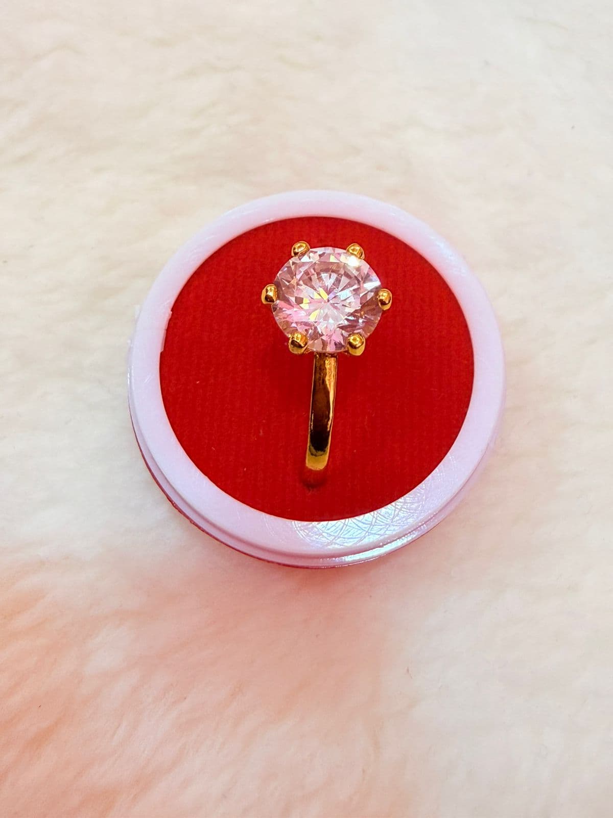 Diamond Engagement Couple Lover Ring imitation gold jewellery