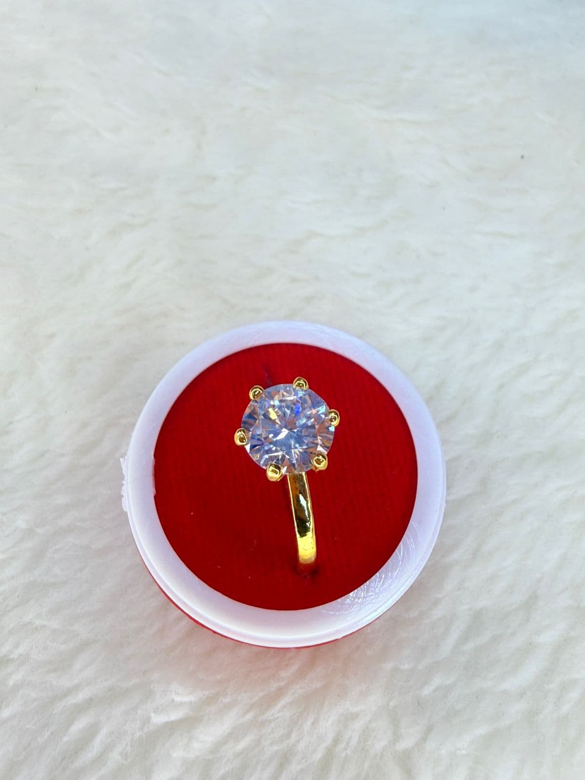 Diamond Engagement Couple Lover Ring imitation gold jewellery