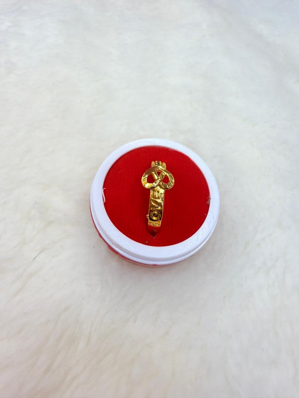 Engagement Couple Lover Ring Green Stone imitation gold jewellery