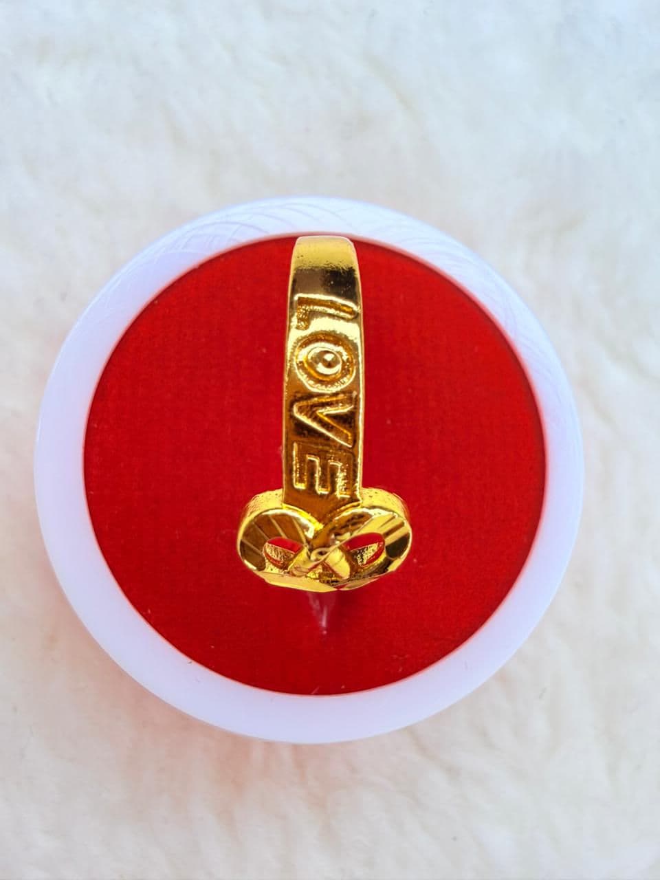 Engagement Couple Lover Ring White Stone imitation gold jewellery