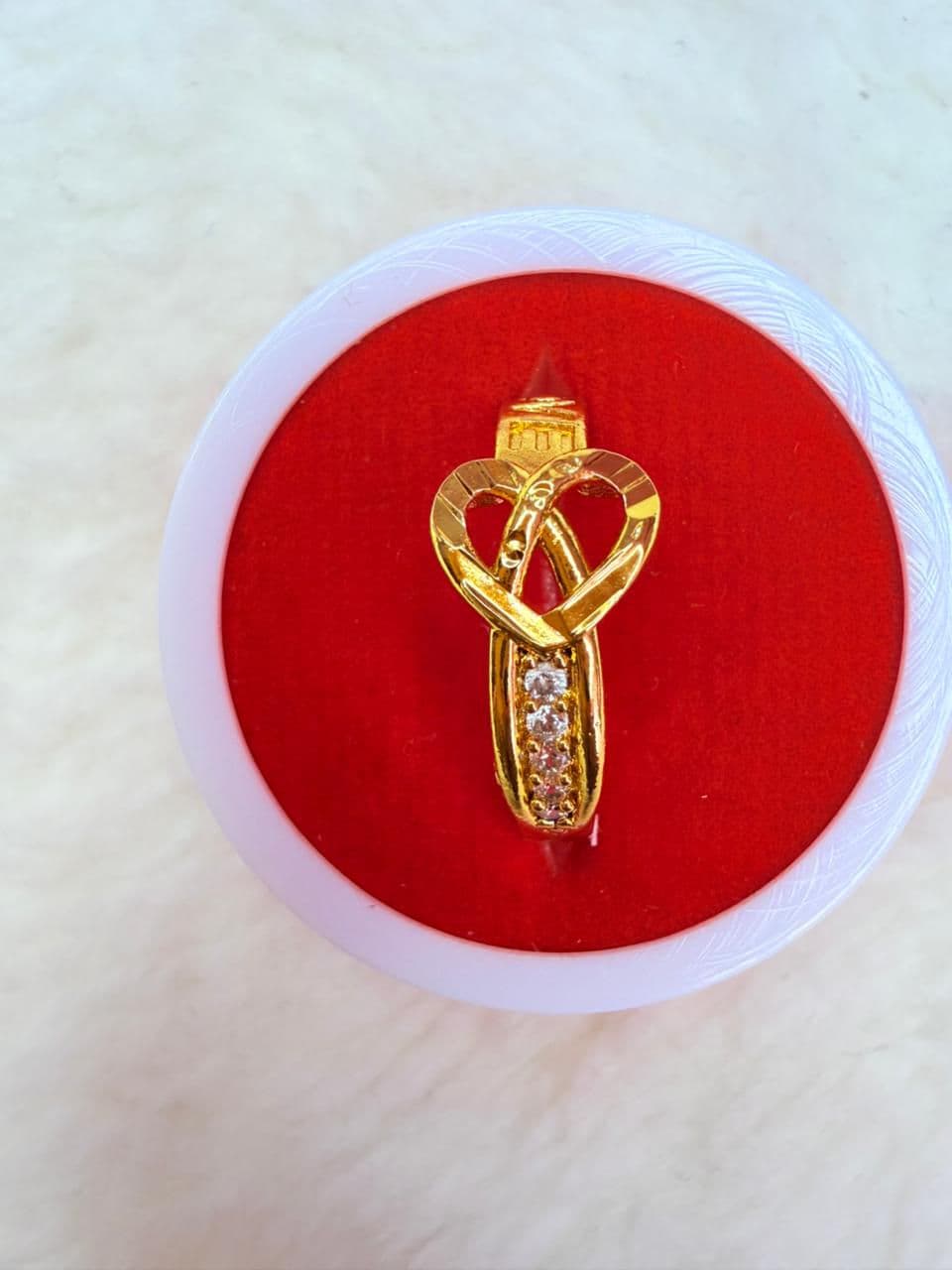 Engagement Couple Lover Ring White Stone imitation gold jewellery