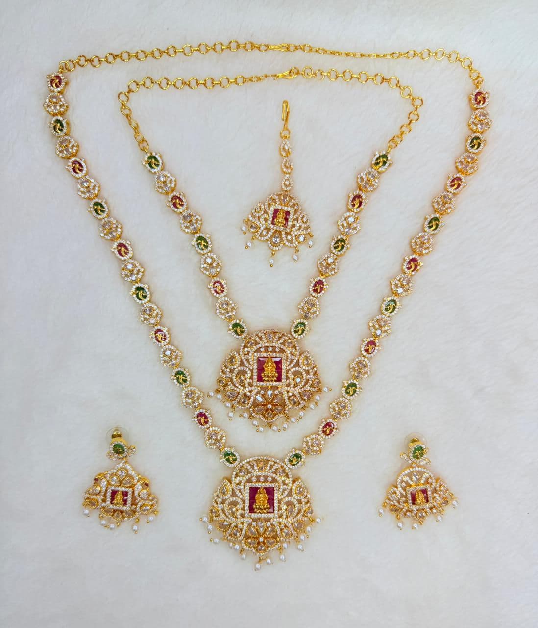 gold finish Laxmi marriage set  imitation gold jewellery